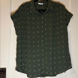 Elegant Forest Green Women's Blouse